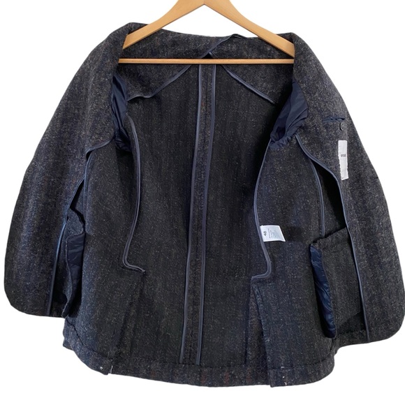 Officina 36 Blazer Wool Blend Jacket Sports Coat Blue Rust Stripes Men’s Size 48 - Picture 11 of 12